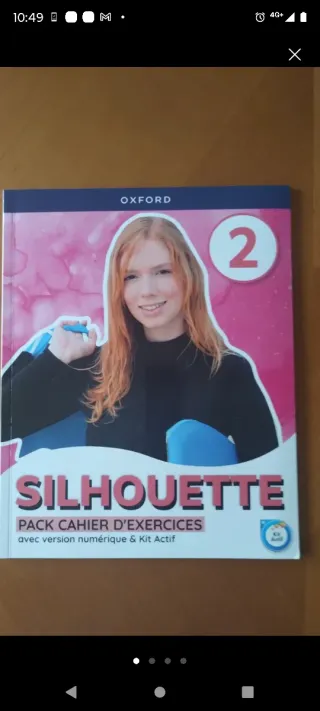 Libro de ejercicios de francés Silhouette 