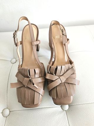 Sling back in morbida pelle, taglia 36
