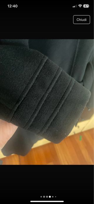 Cappotto nero con cintura