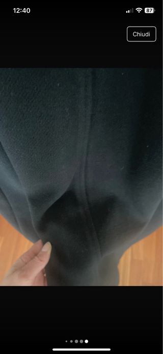 Cappotto nero con cintura