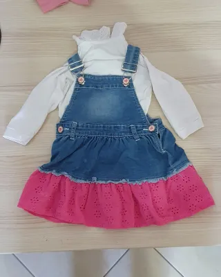 Set 2 vestitini + completo bambina 9/12 mesi