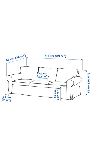 Divano 3 posti EKTORP IKEA beige tessuto