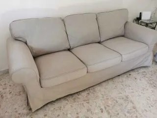 Divano 3 posti EKTORP IKEA beige tessuto