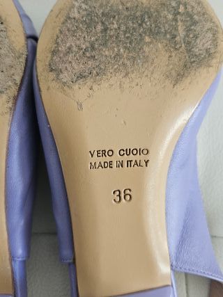 Sling back in pelle, taglia 36 it.