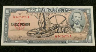 Billete 10 Pesos Cuba 1960 firma del Che