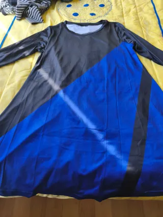 Blusón mujer negro y azul