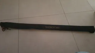 Caña de pescar 4.50 m con 3 carretes con funda 