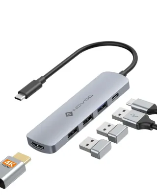 Hub USB C NOVOO 4K HDMI 100W PD 3 USB