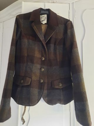 Americana paño cuadros Bershka Talla L