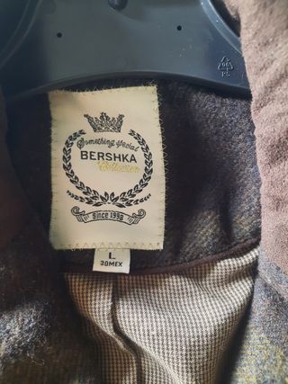 Americana paño cuadros Bershka Talla L
