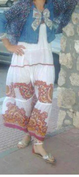 Lote Vestido largo blanco y rosa