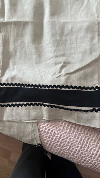 Conjunto lino pantalón y blusa beige