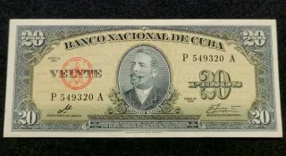 Billete 20 Pesos Cuba 1960 firma del Che