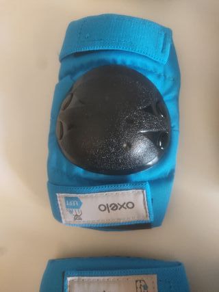 Set protectores patín/patinete niño/a azul, T-XS. 