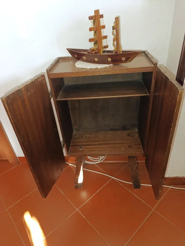 Mobiletto Bar Vintage Legno e Metallo