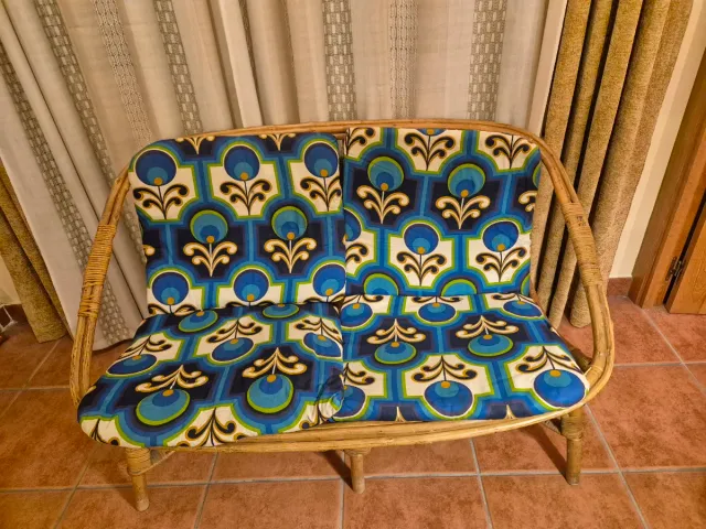 Sofá de mimbre 2 plazas