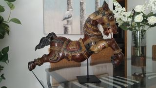 Caballo Madera Étnico India Antiguo