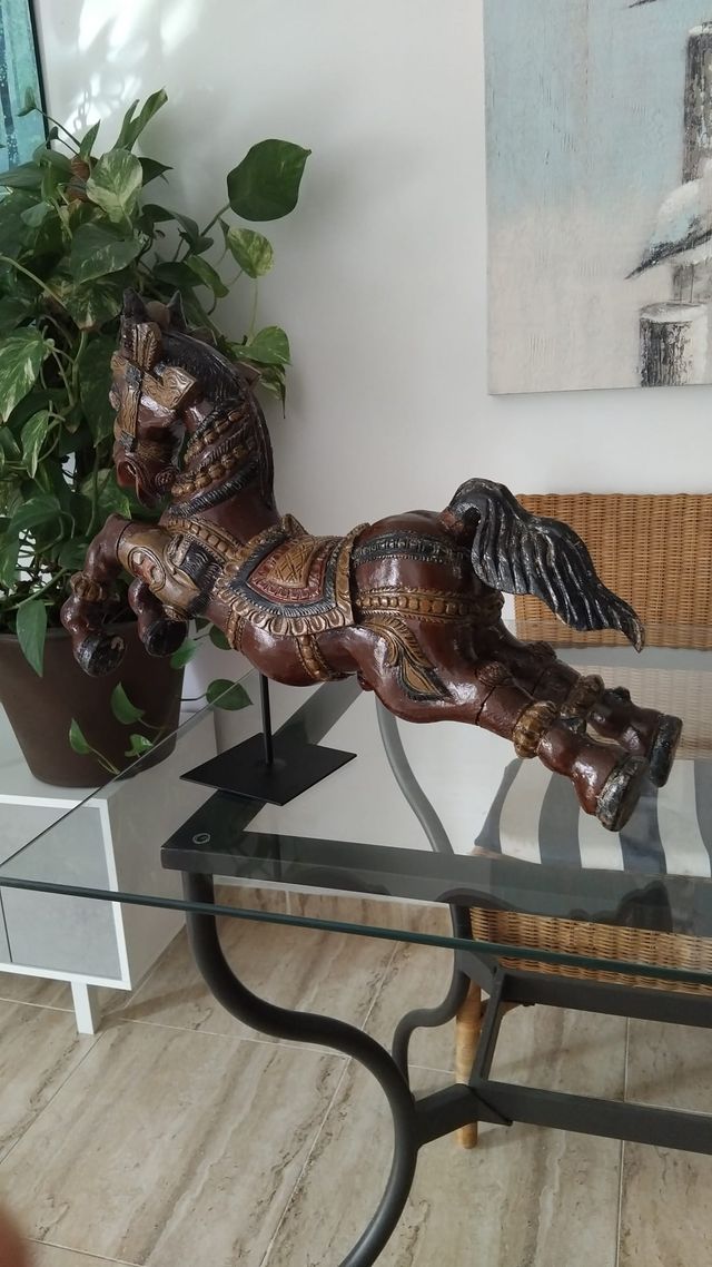 Caballo Madera Étnico India Antiguo