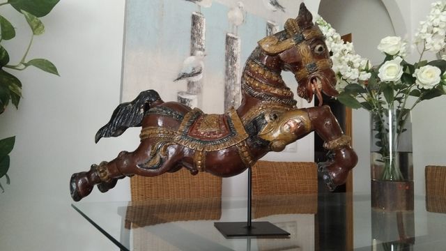 Caballo Madera Étnico India Antiguo