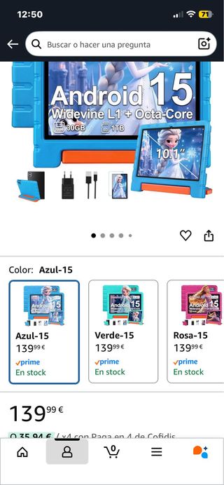 Tablet ZIOVO Azul y Naranja