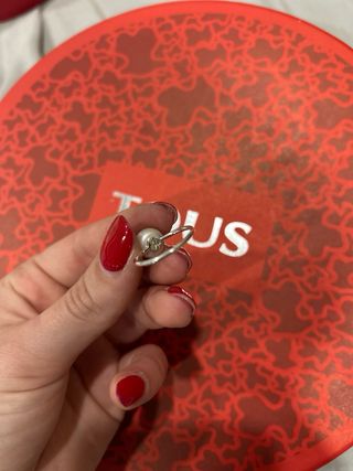 Anillo Tous Perla y Diamante Plata