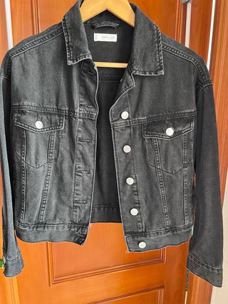 Chaqueta tejana oversize Mango Talla XS