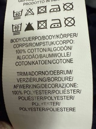Camiseta azul marino con encaje talla 40