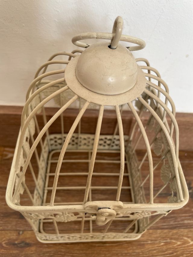 Jaula Decorativa Vintage Beige