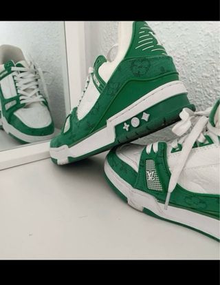 zapatillas Louis Vuitton Verdes y Blancas