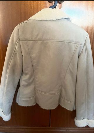 Chaqueta de ante beige 