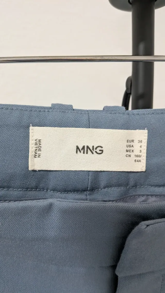 Pantalones vestir Mango azul