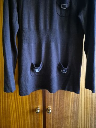Jersey Cortefiel cuello alto negro