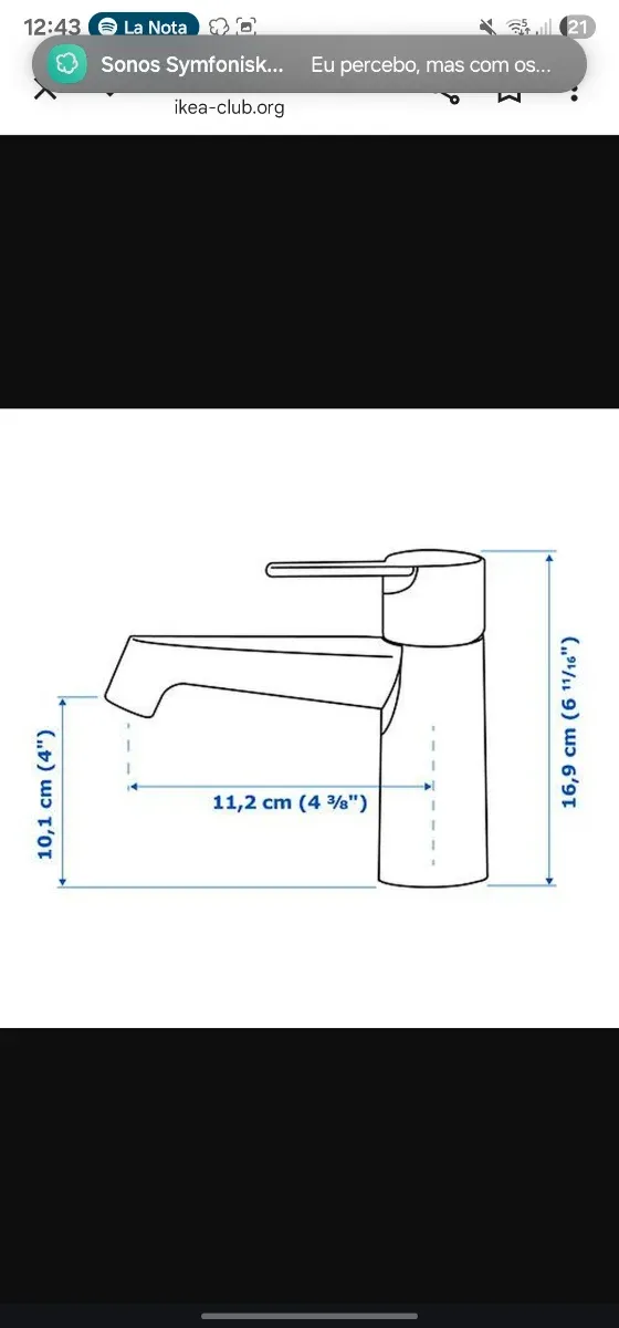 Grifo de fregadero Brogrund Ikea