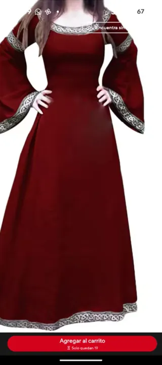 Vestido Medieval Rojo