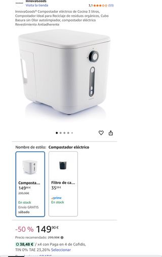 Compostador Eléctrico Cocina