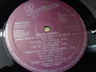 Vinilo Rocío Jurado El Cancionero