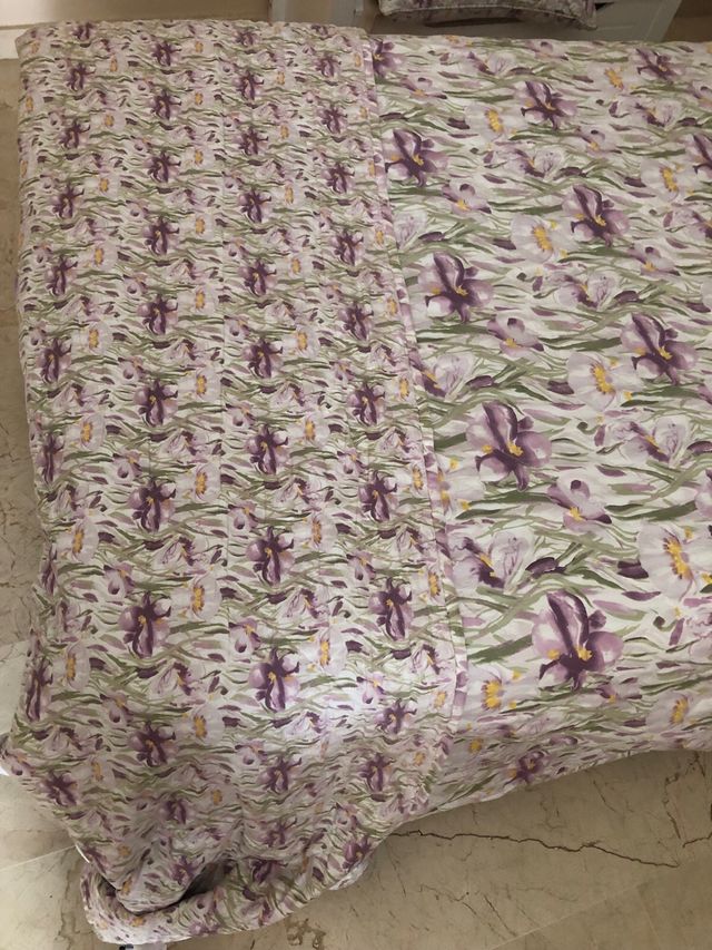 Edredón reversible cama 90cm floral