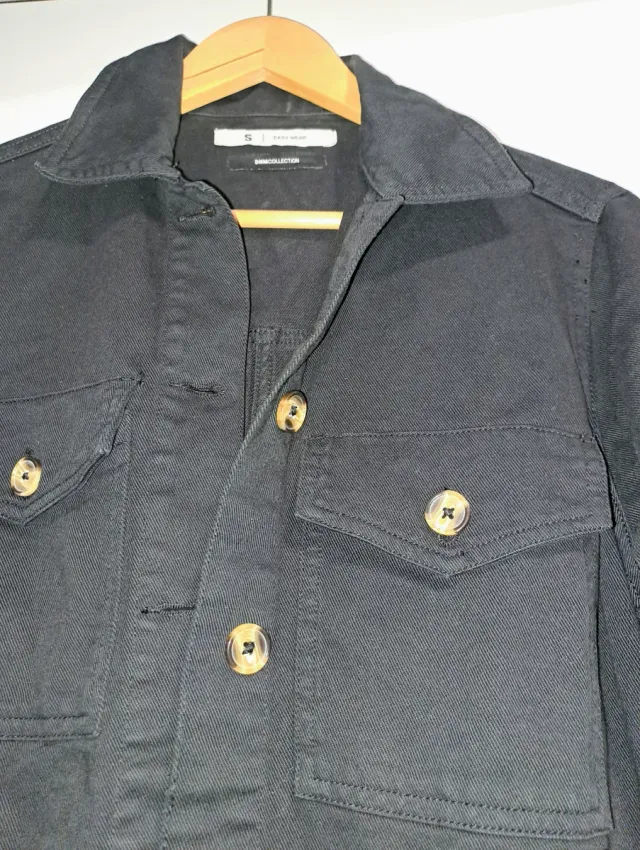 Sobrecamisa negra mujer