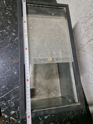 Pecera de cristal con tapa