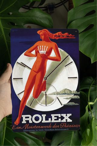 rolex precision targa metallica