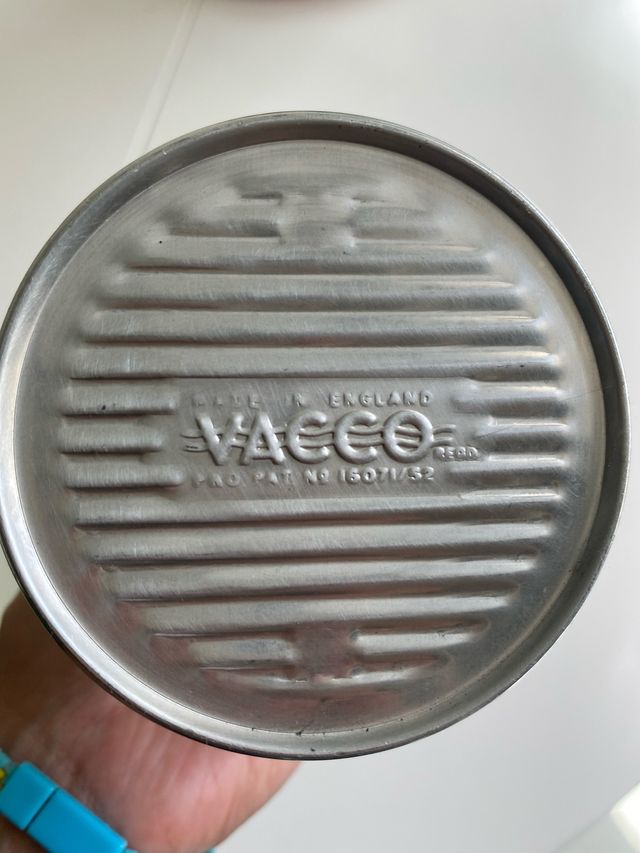 Termo Vacco Vintage Rosa/Blanco. Años 60/70.