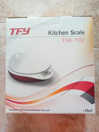 Báscula Cocina Digital TFY TSK-702 Roja/blanco