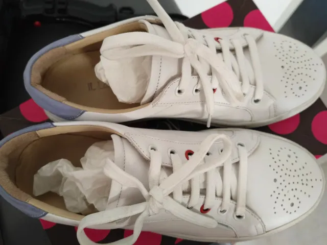 Scarpe donna pelle bianca lilla 39