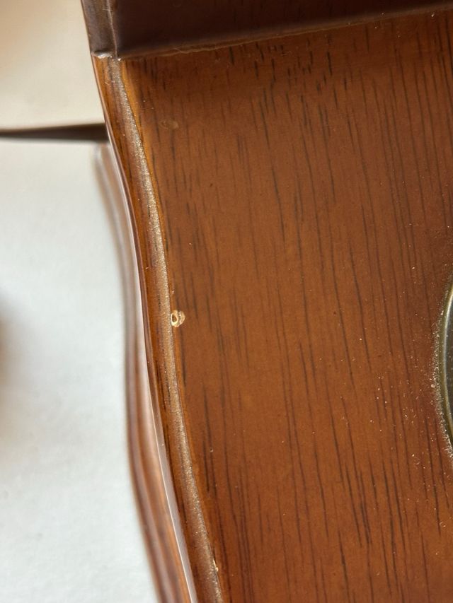 Teléfono Antiguo Mesa Madera y Bronce