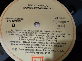 Vinilo Rocío Jurado - ¿Donde Estás Amor?