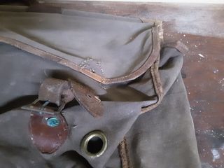 Bolso de cuero de caza antiguo
