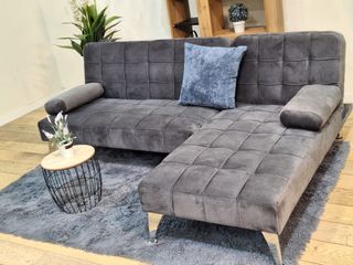 Sofá Cama Chaise Longue Gris 198cm
