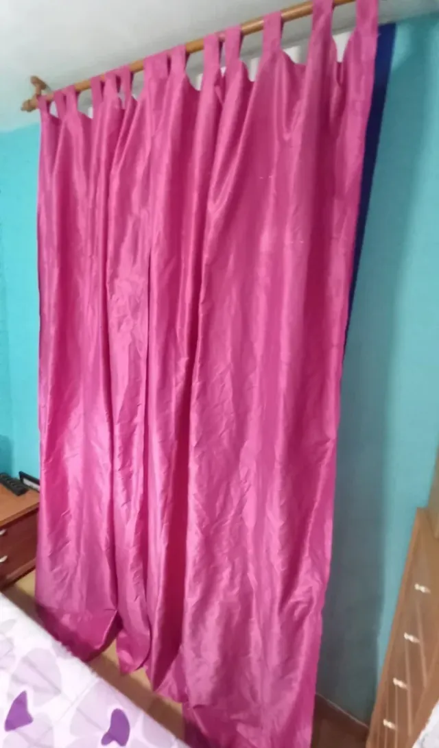 Cortinas rosas largo 2,40 x 1,40 de ancho