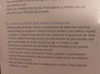 Mochila Portabebés BabyBjörn Miracle Algodón