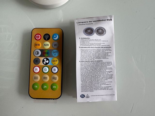 Ventilador de techo LED con mando